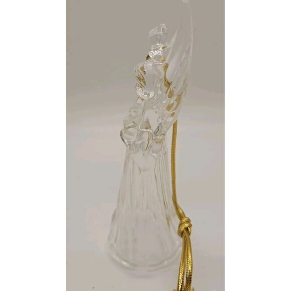 Mikasa Crystal Christmas Angel with Horn in Box Germany Christmas Ornament - Picture 6 of 7